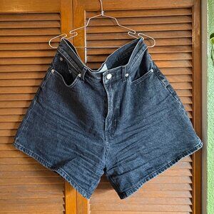 Everlane Black Denim A-Line Short Size 29